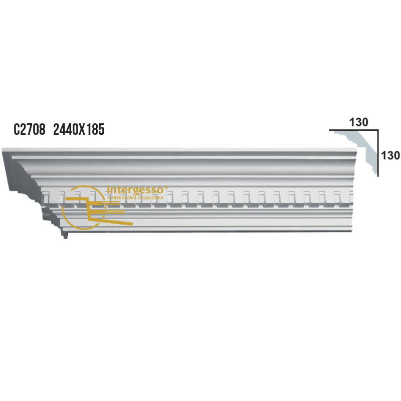 Buy Cornice Moulding In Plaster C2708 2400 X 185 Mm Cornice