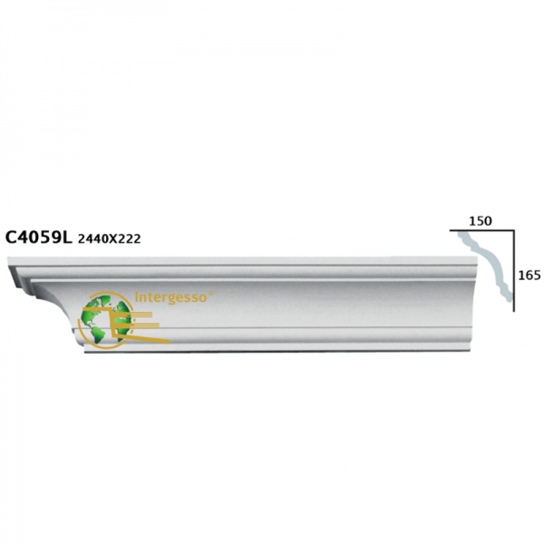 Sanca em Gesso C4059L (2440 x 222 mm)