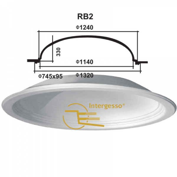 Dome in Plaster RB2 (1320 mm)