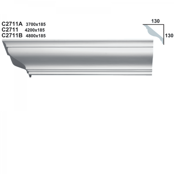 Sanca em Gesso C2711 (2500 x 185 mm)