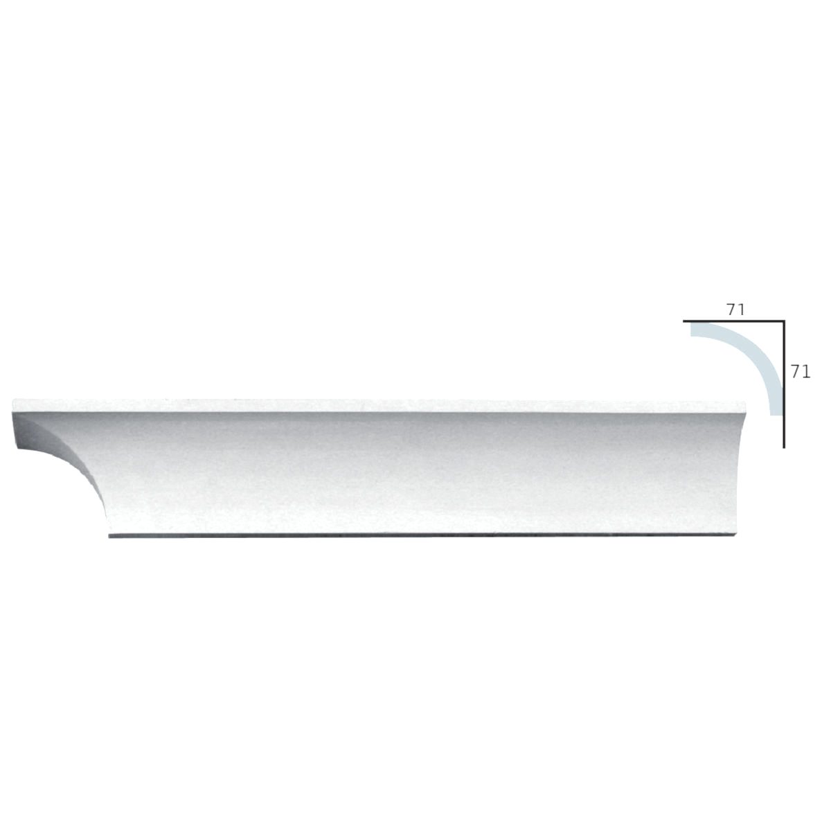 Sanca em Gesso C0001 (2300 x 100 mm)