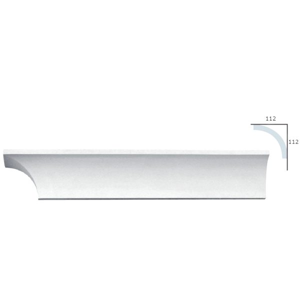 Cornice Moulding in Plaster C0001E (2500 x 156 mm)
