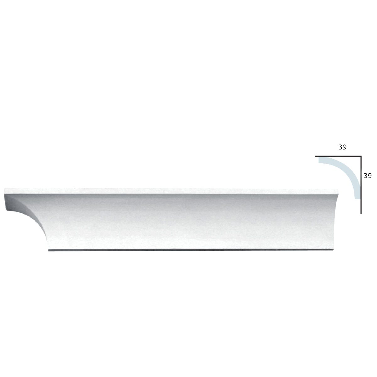 Cornice Moulding in Plaster C0002 (2300 x 55 mm)