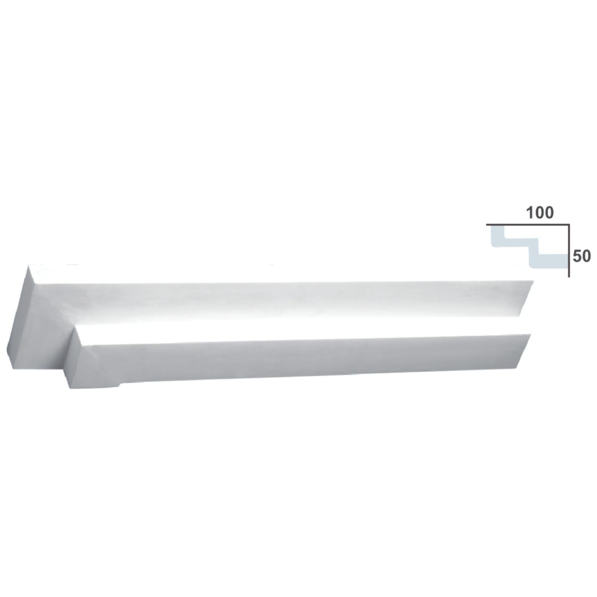 Cornice Moulding in Plaster C0006 (2440 x 100 mm)