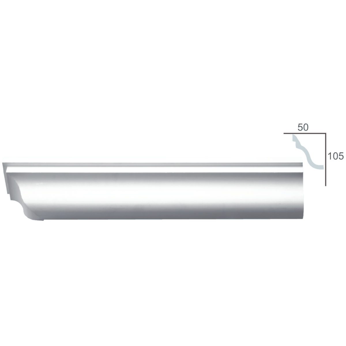 Cornice Moulding in Plaster C0013 (2440 x 115 mm)