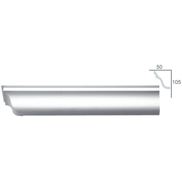 Cornice Moulding in Plaster C0013 (2440 x 115 mm)