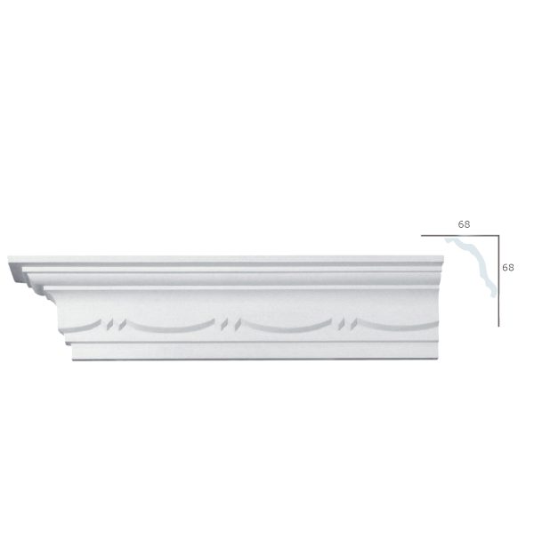 Sanca em Gesso C0019CL (2440 x 105 mm)