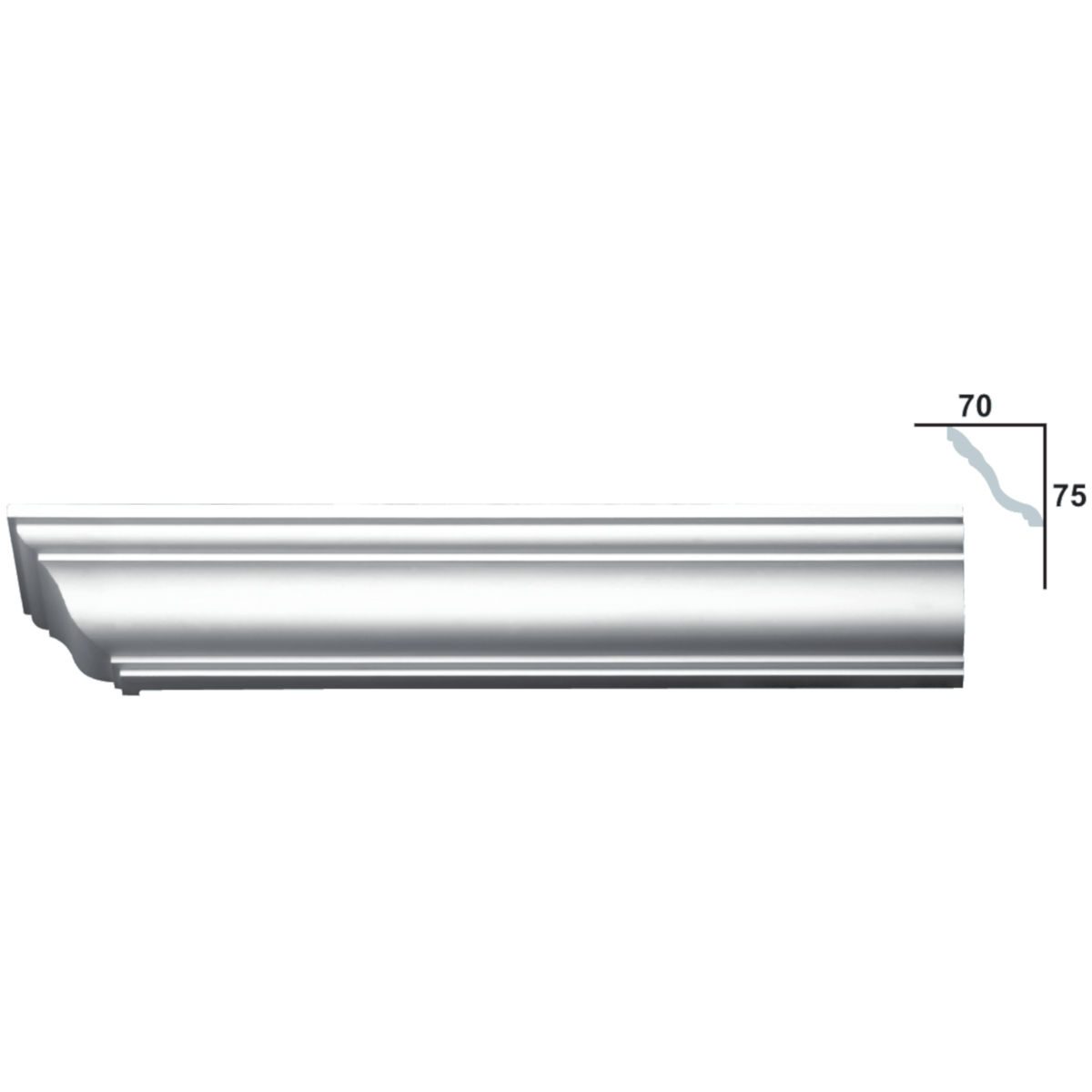 Cornice Moulding in Plaster C0020 (2440 x 100 mm)