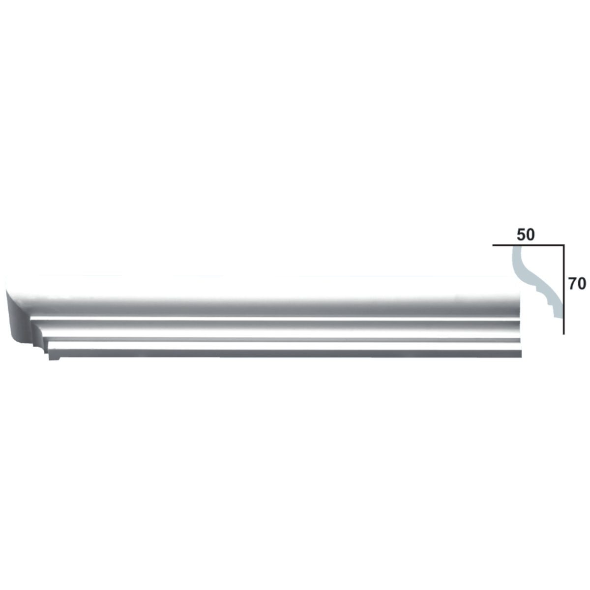 Cornice Moulding in Plaster C0021 (2440 x 85 mm)