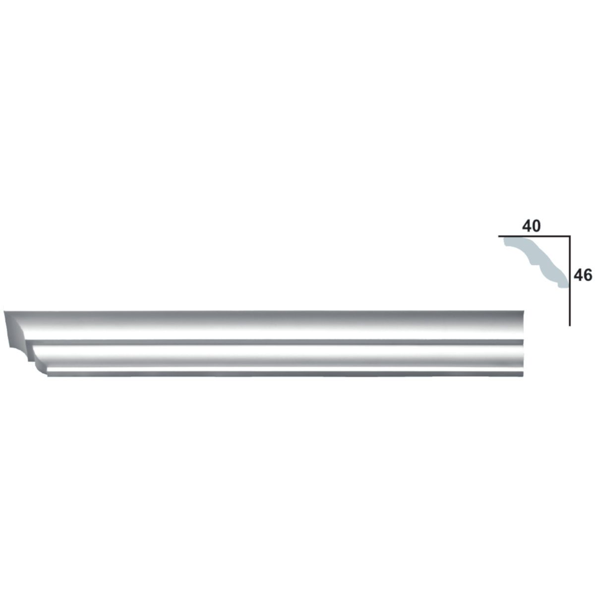 Sanca em Gesso C0023A (2440 x 60 mm)
