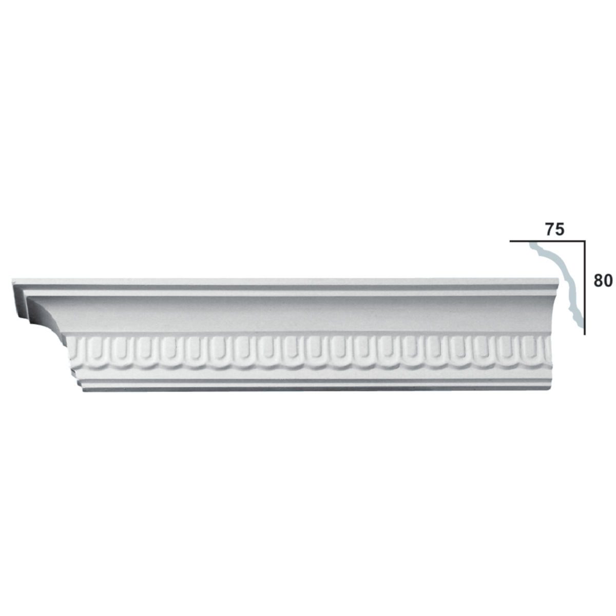 Cornice Moulding in Plaster C0031 (2440 x 100 mm)