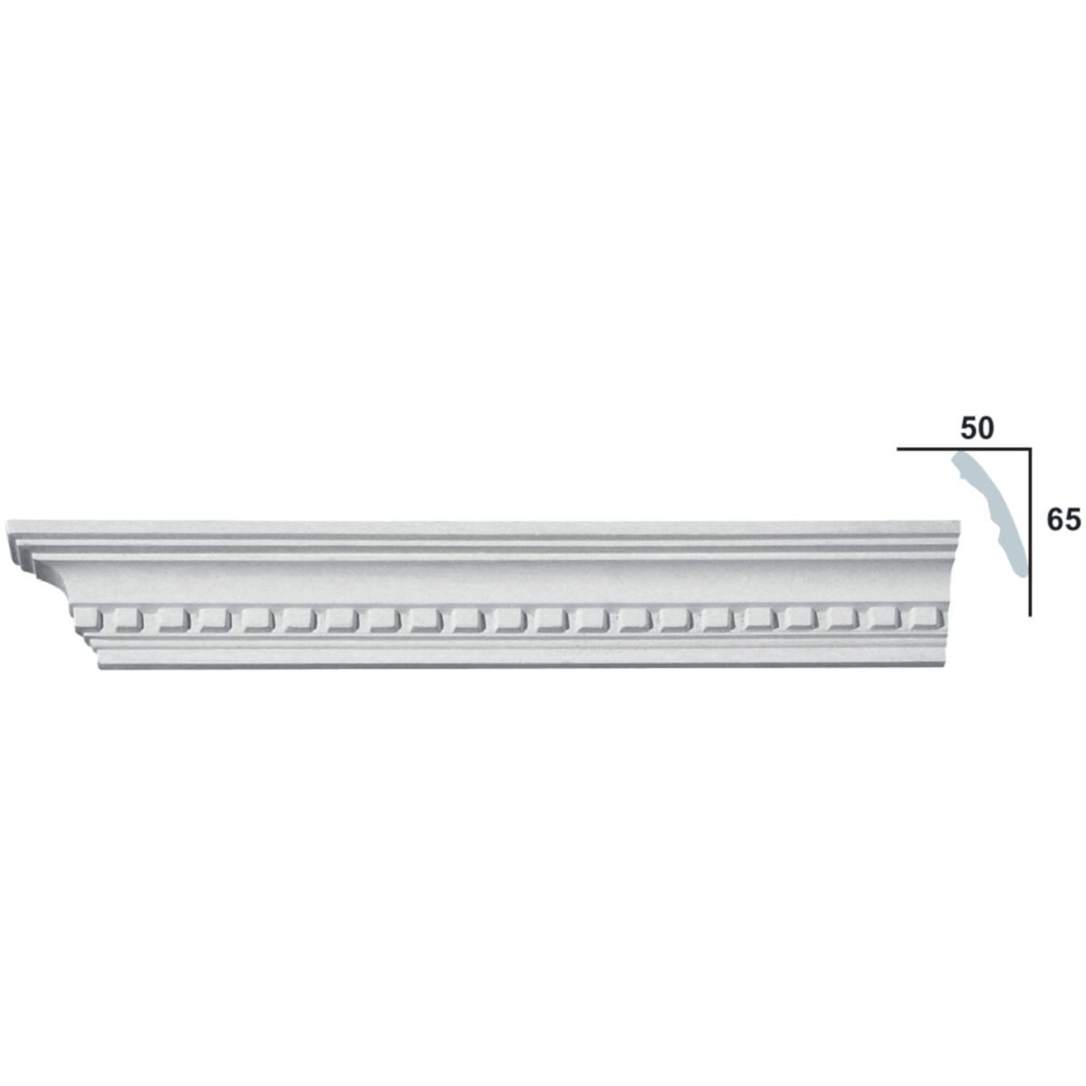 Cornice Moulding in Plaster C0037 (2440 x 75 mm)