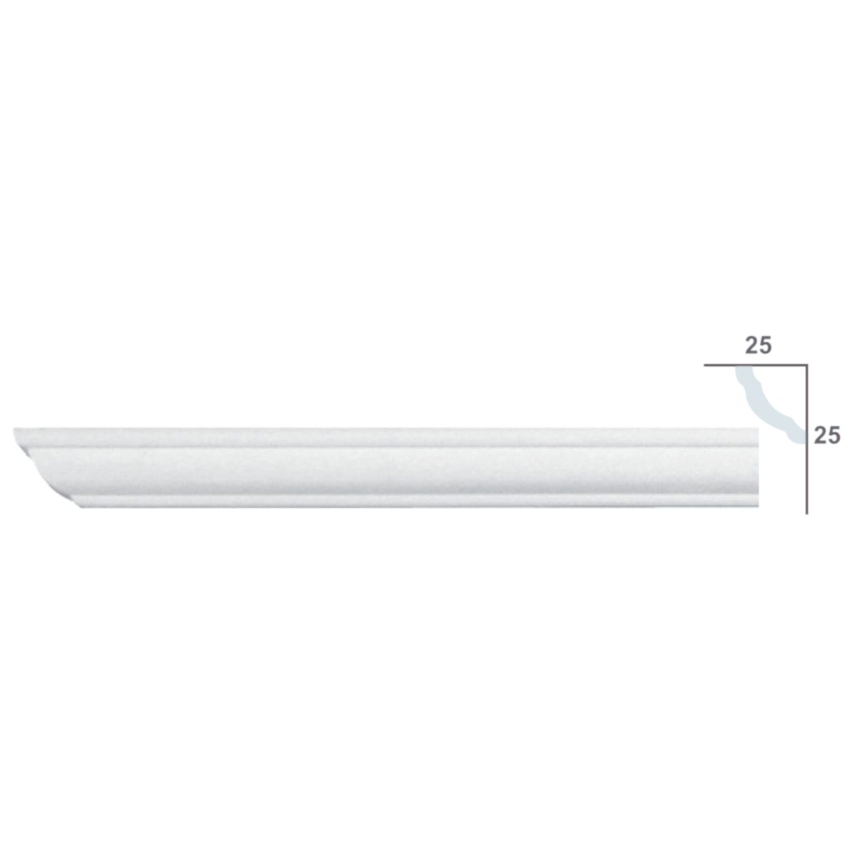 Cornice Moulding in Plaster C0062 (2440 x 35 mm)
