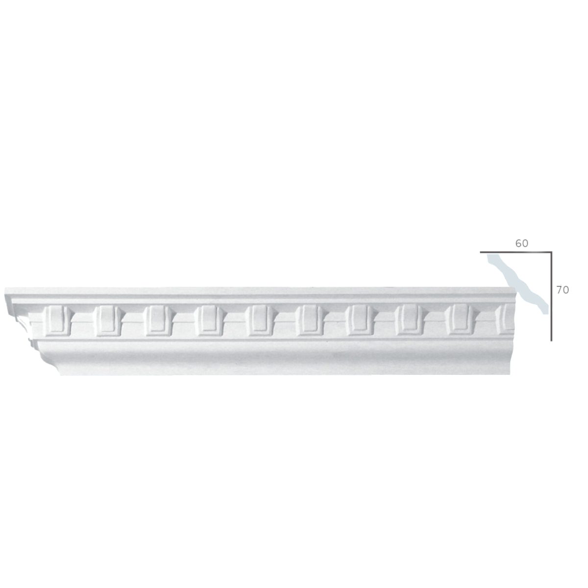 Cornice Moulding in Plaster C0069 (2440 x 90 mm)