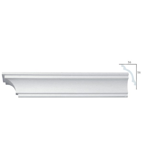 Cornice Moulding in Plaster C0071S (2440 x 80 mm)