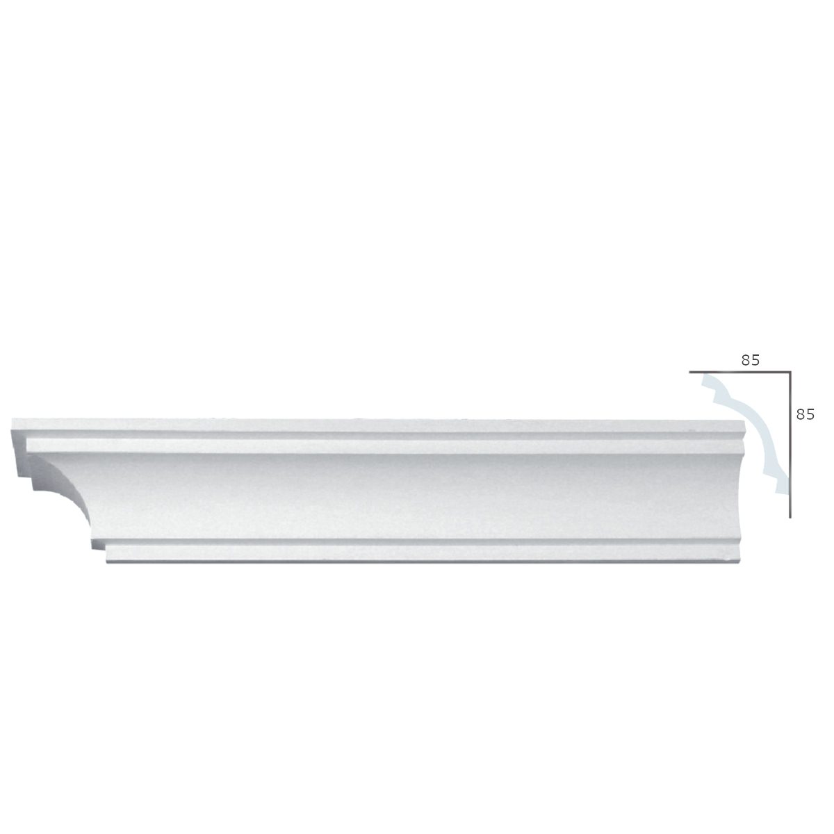 Cornice Moulding in Plaster C0071XL (2440 x 120 mm)