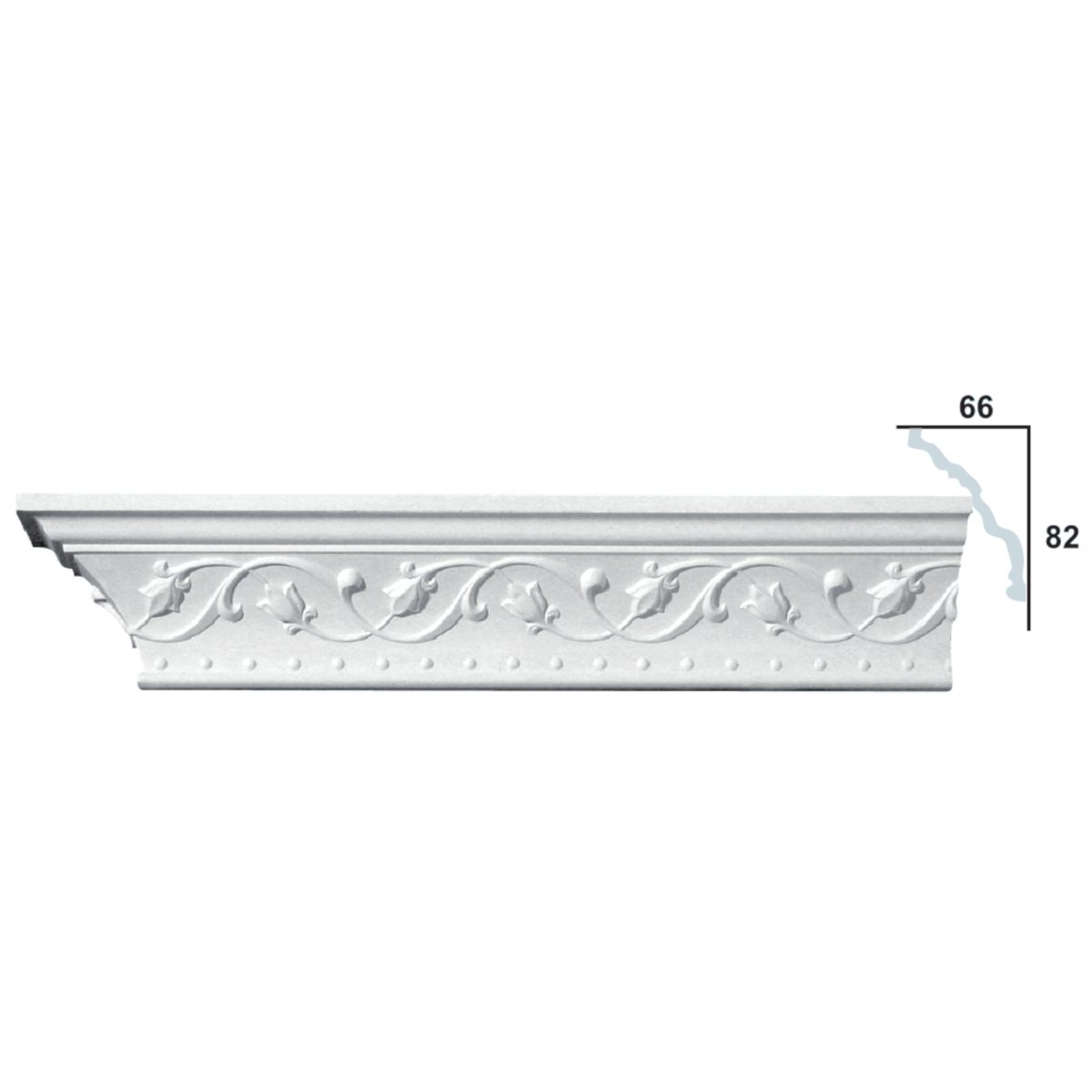 Cornice Moulding in Plaster C0079 (2440 x 105 mm)