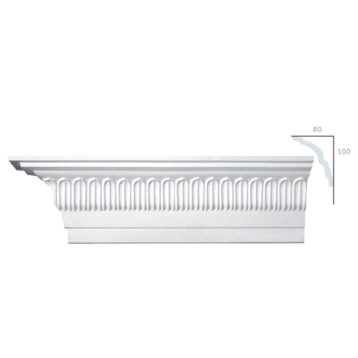Cornice Moulding in Plaster C0083 (2440 x 120 mm)