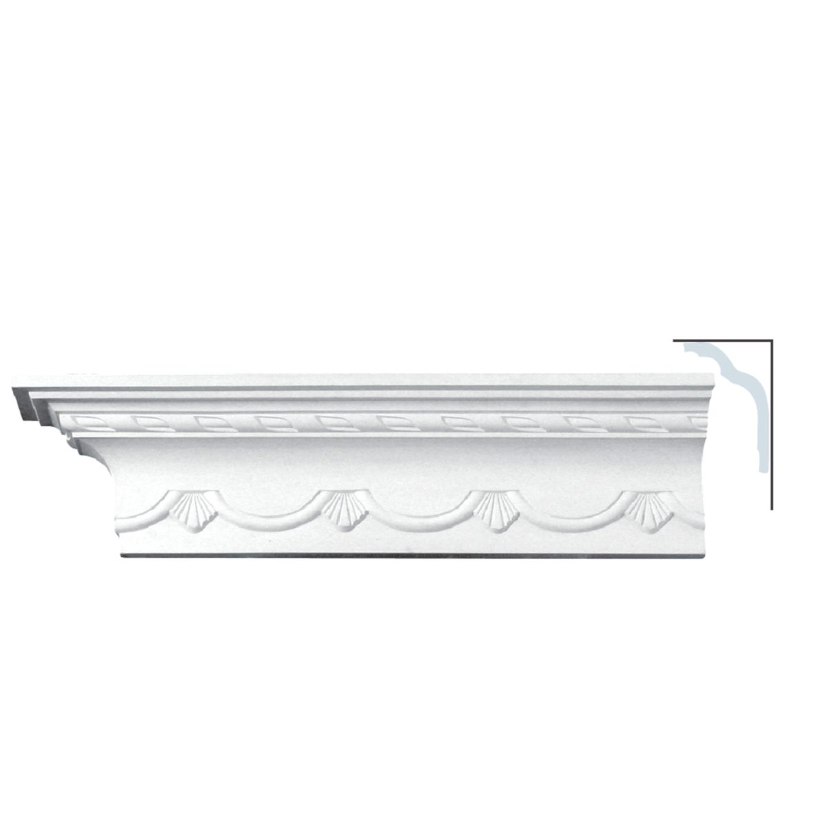 Cornice Moulding in Plaster C0091S (2440 x 80 mm)