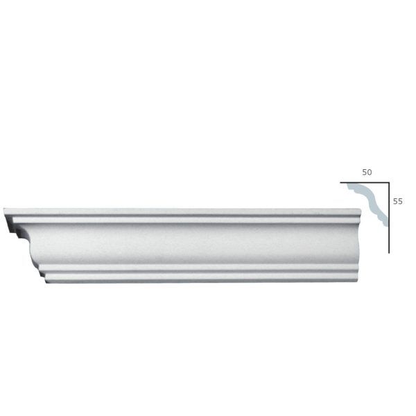 Cornice Moulding in Plaster C0095L (2440 x 75 mm)