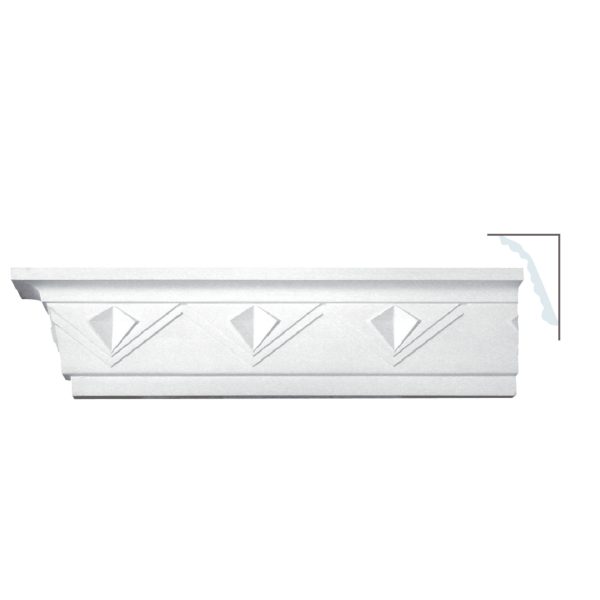 Cornice Moulding in Plaster C0096L (2440 x 130 mm)