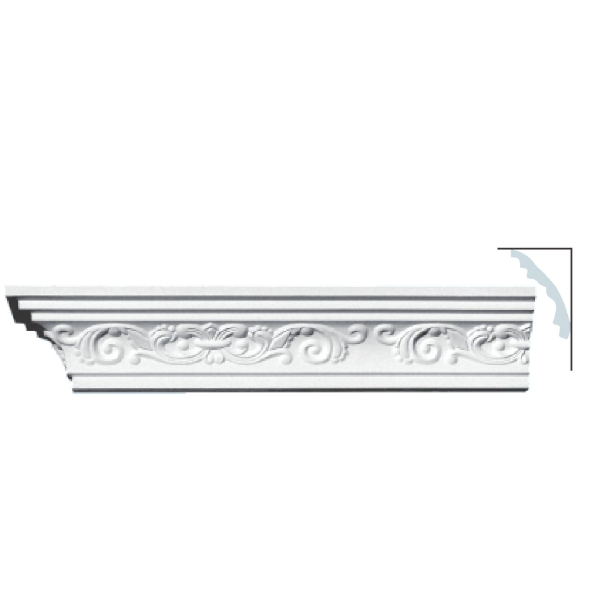 Cornice Moulding in Plaster C2025L (2440 x 145 mm)