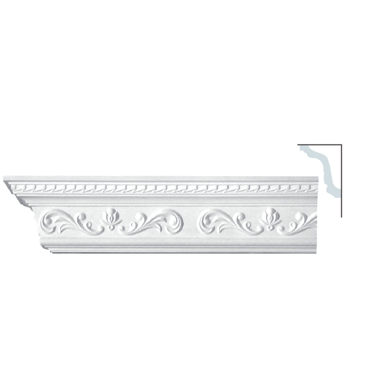 Cornice Moulding in Plaster C2043L (2440 x 128 mm)