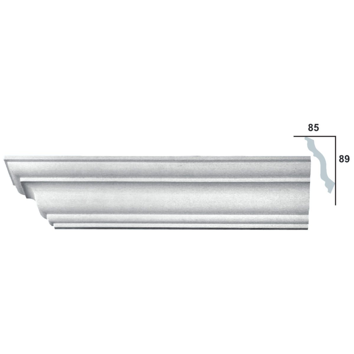 Cornice Moulding in Plaster C2047 (2440 x 120 mm)