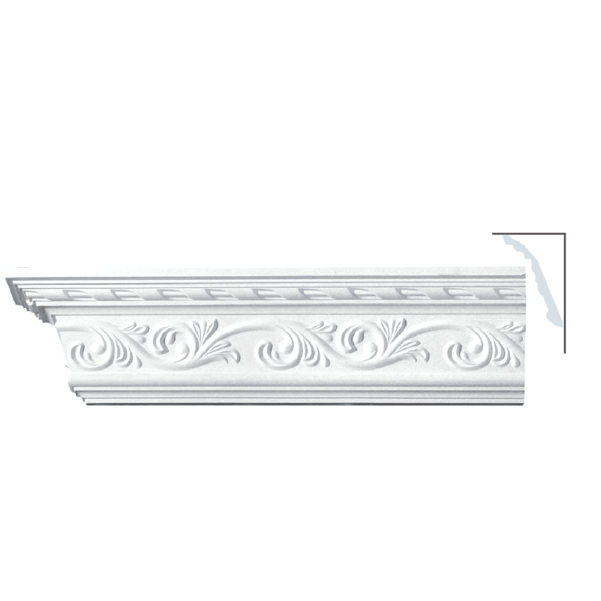 Cornice Moulding in Plaster C2054L (2440 x 136 mm)