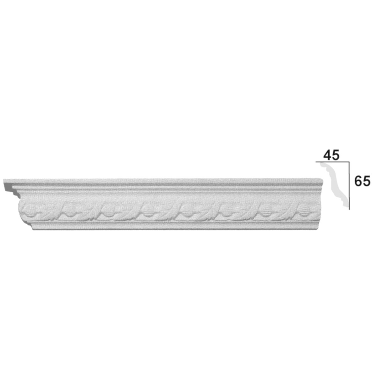 Cornice Moulding in Plaster C2055 (2010 x 80 mm)