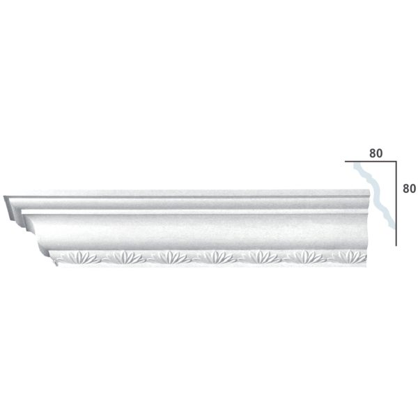 Cornice Moulding in Plaster C2056 (2440 x 113 mm)