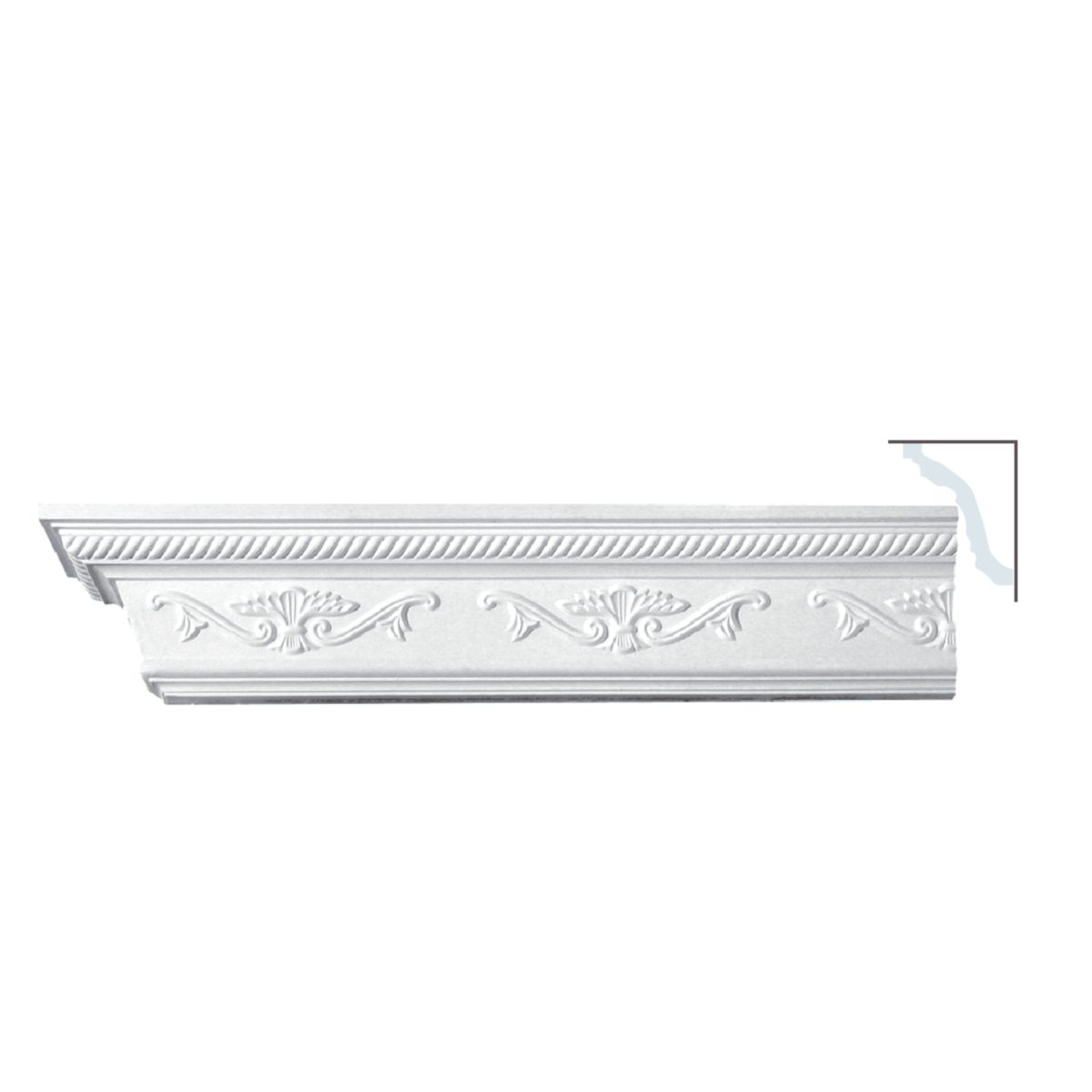 Cornice Moulding in Plaster C2060L (2440 x 128 mm)