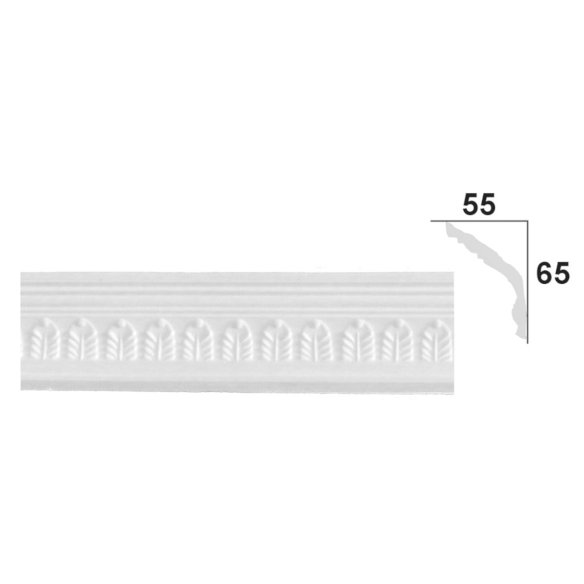 Cornice Moulding in Plaster C2082 (2440 x 90 mm)