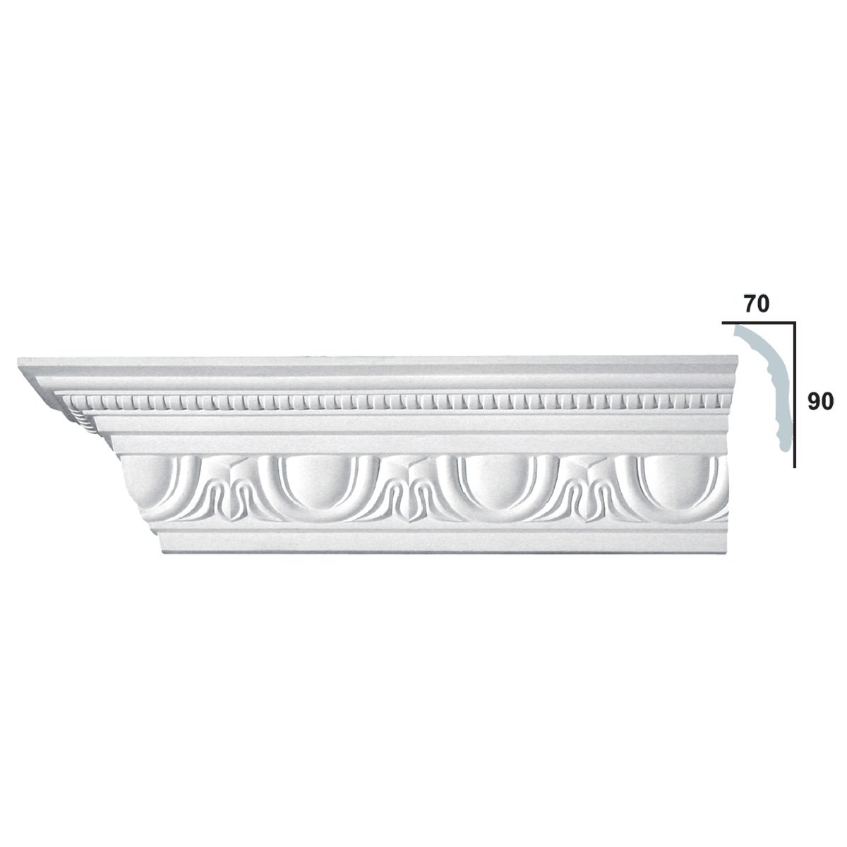 Sanca em Gesso C2088S (2440 x 110 mm)