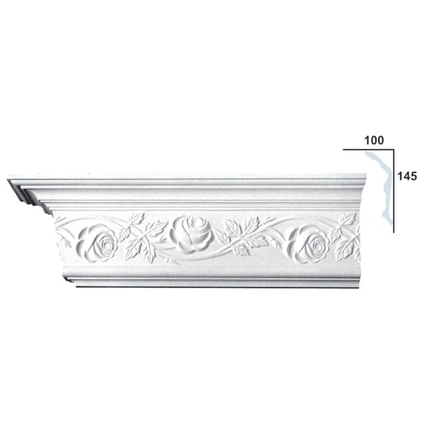 Cornice Moulding in Plaster C2097 (2440 x 175 mm)
