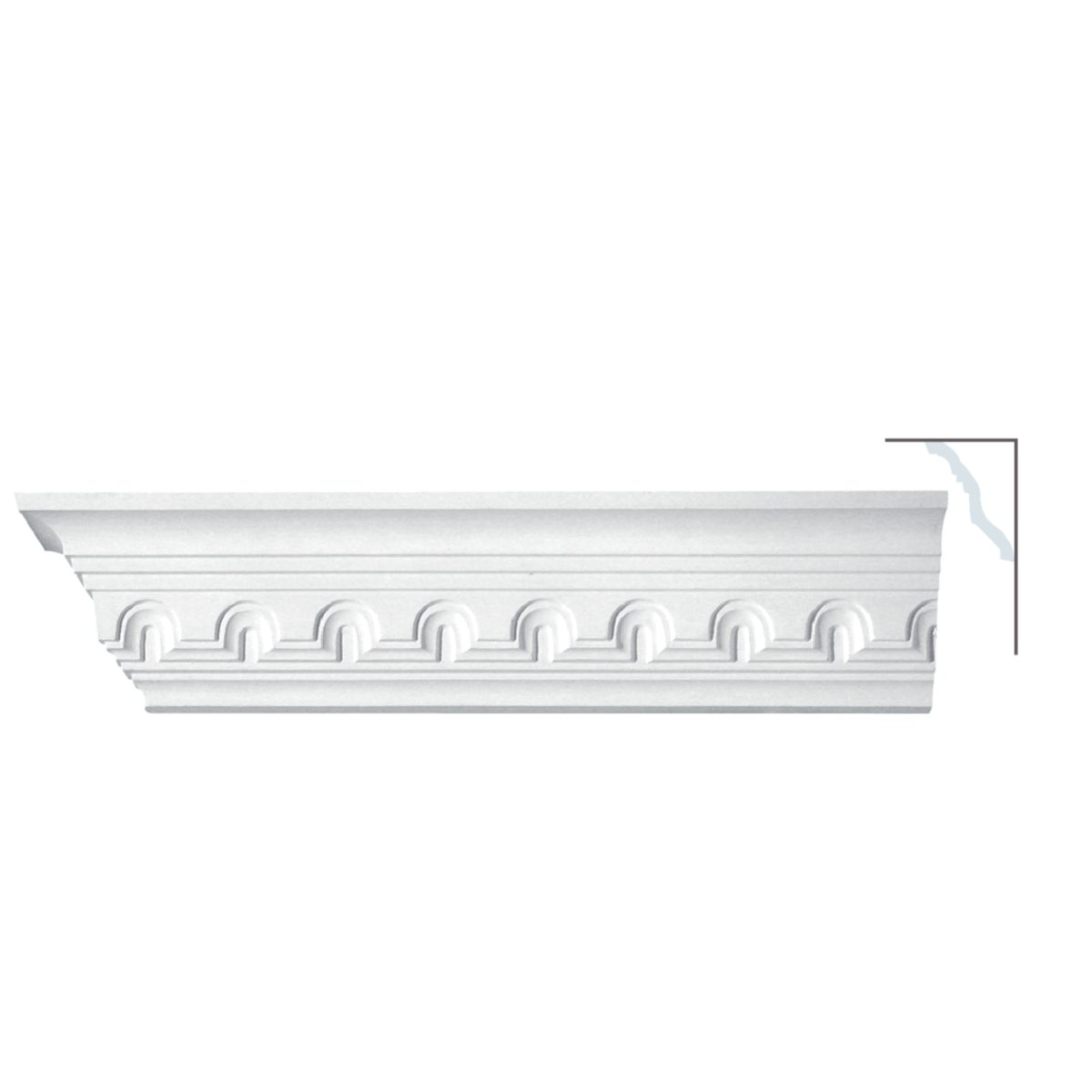 Cornice Moulding in Plaster C2100S (2440 x 80 mm)