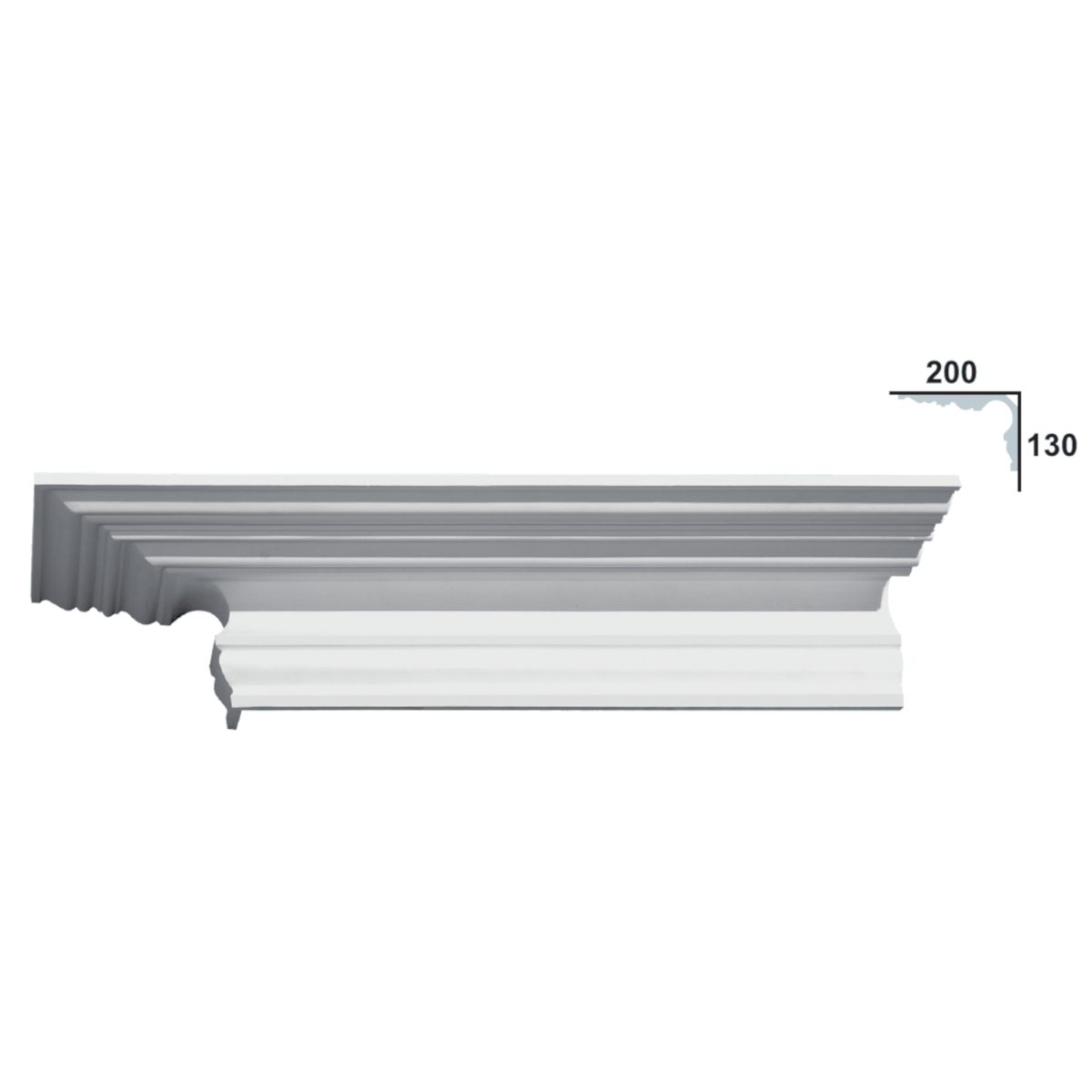 Sanca em Gesso C2706A (2400 x 240 mm)