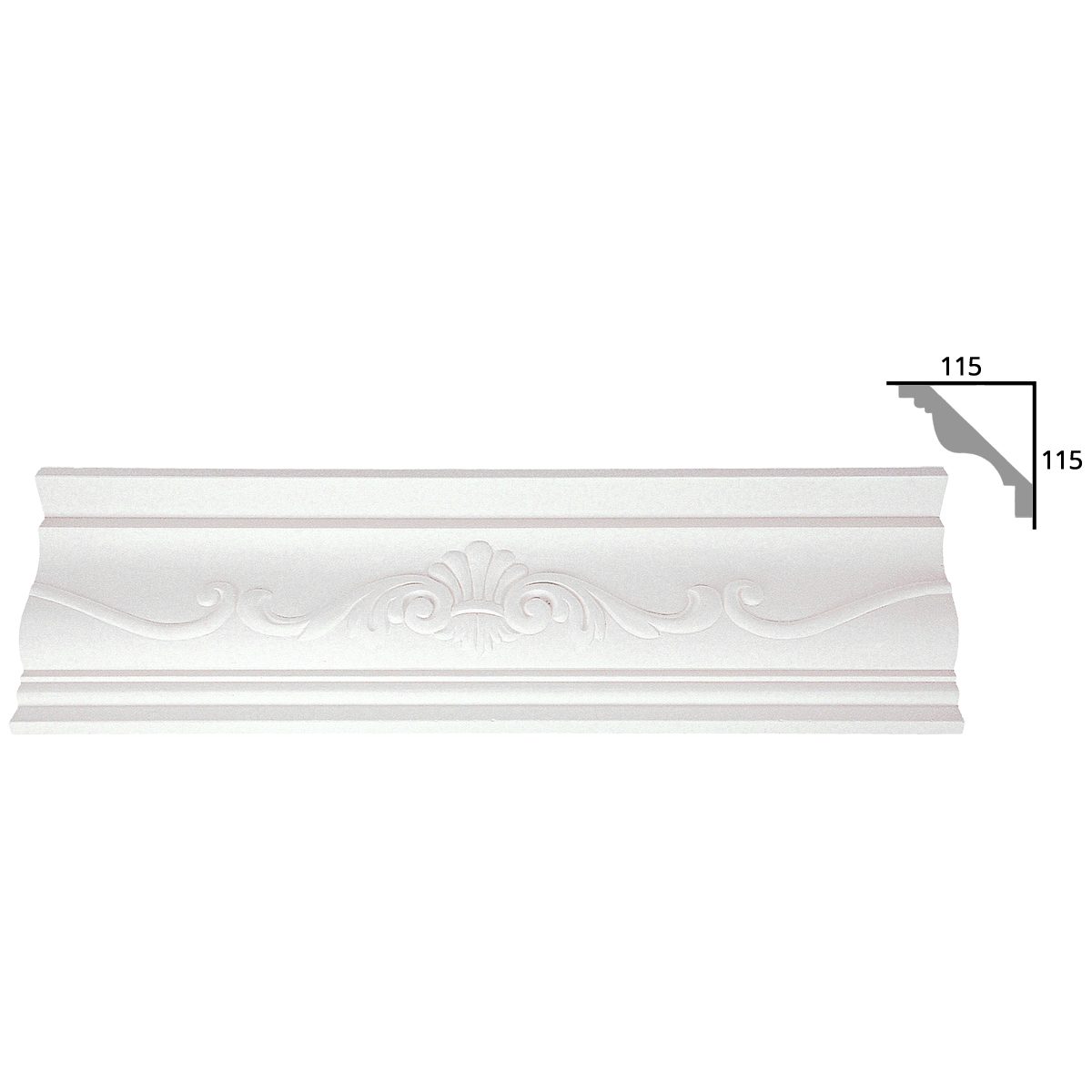 Cornice Moulding in Plaster CB2013 (1220 x 160 mm)