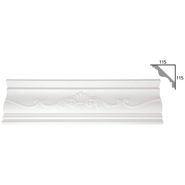 Cornice Moulding in Plaster CB2013 (1220 x 160 mm)