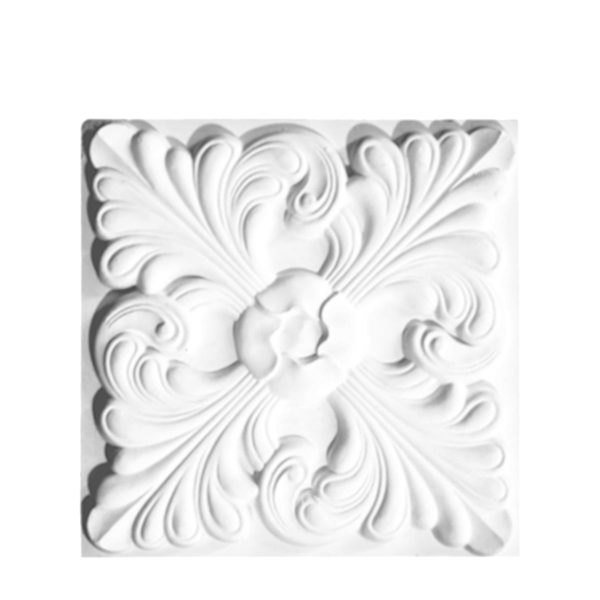 Decorative Ornament in Plaster DH86A (200 x 200 mm)