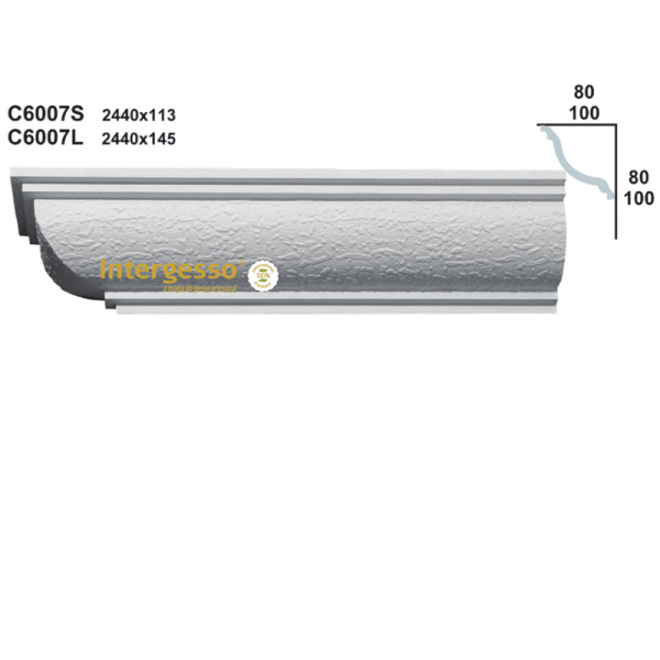 Sanca em Gesso C6007L (2460 x 145 mm)