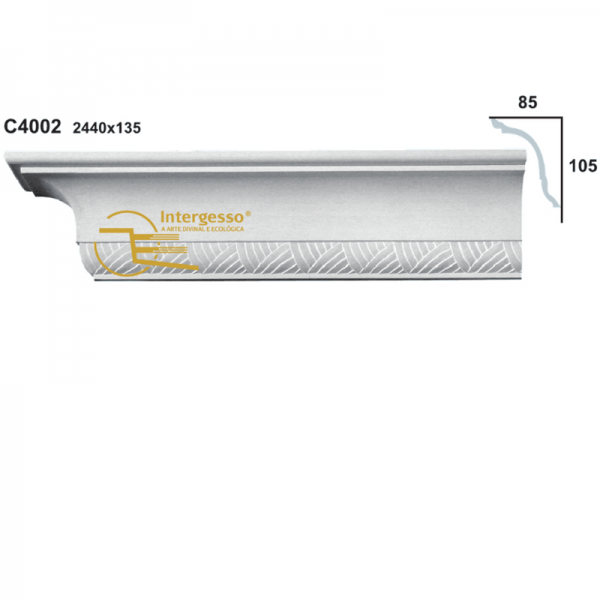 Sanca em Gesso C4002 (2440 x 135 mm)