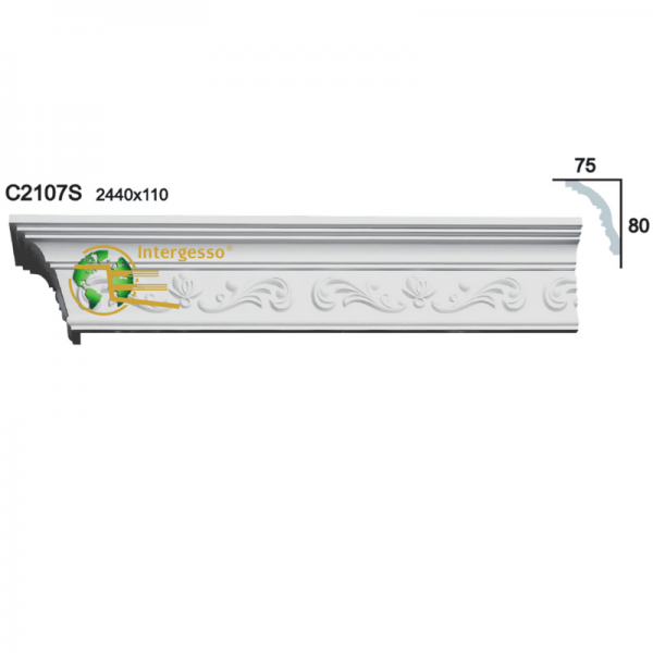 Sanca em Gesso C2107S (2490 x 105 mm)
