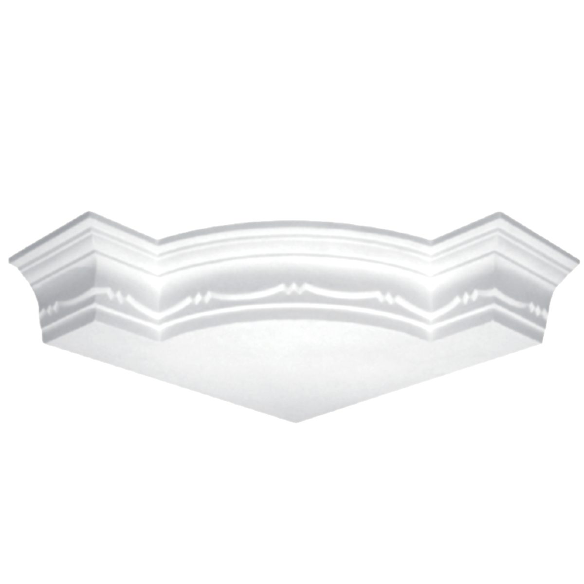 Moulding Corner in Plaster J0019S (515 x 68 mm)