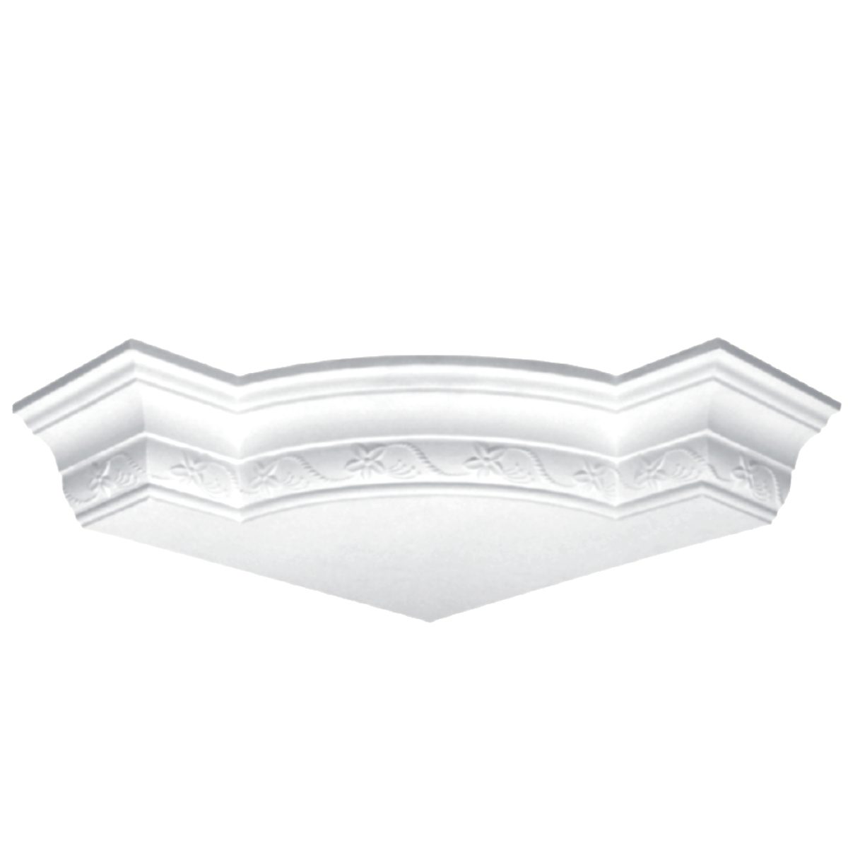 Moulding Corner in Plaster J0072S (510 x 90 mm)