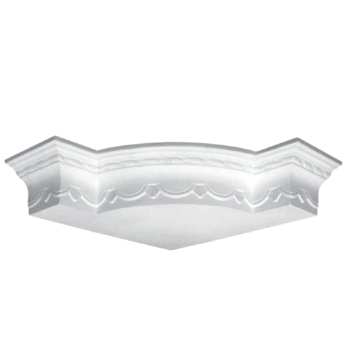 Moulding Corner in Plaster J0091L (540 x 110 mm)