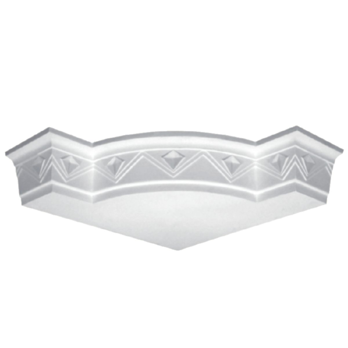 Moulding Corner in Plaster J0096L (520 x 110 mm)