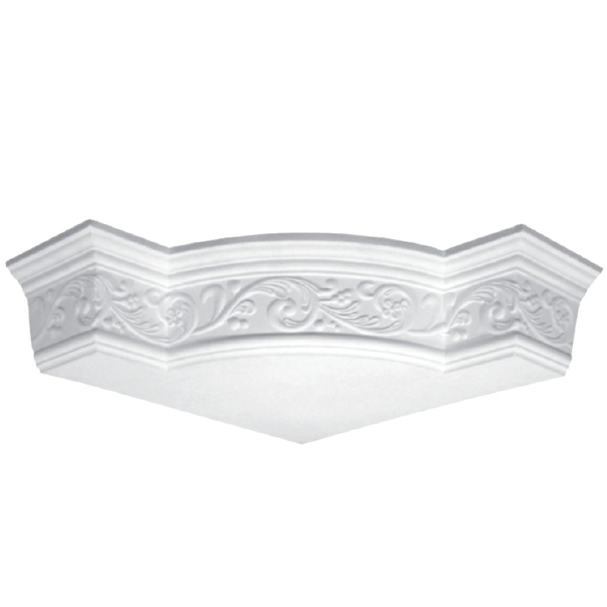 Moulding Corner in Plaster J0098 (525 x 130 mm)