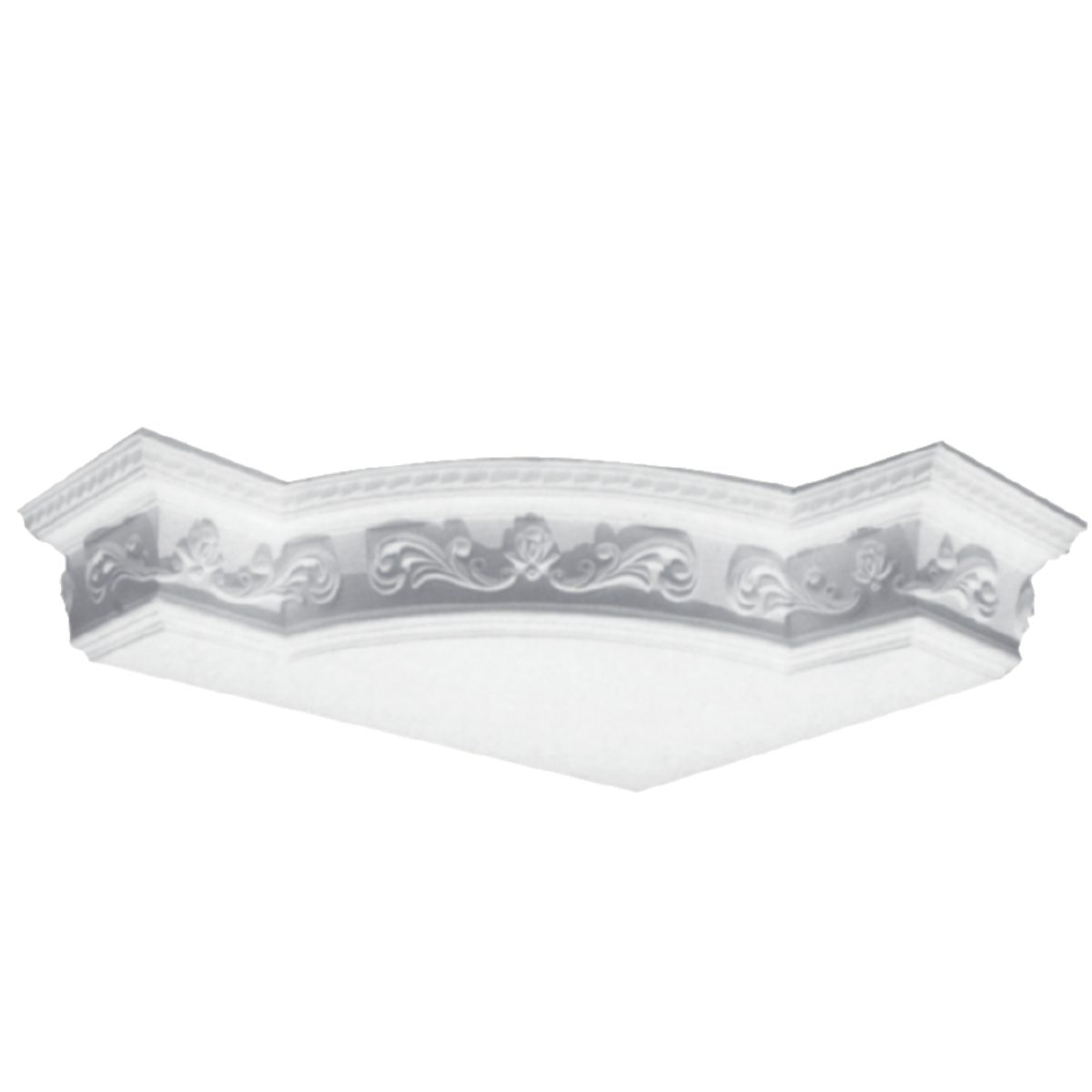Moulding Corner in Plaster J2043S (515 x 80 mm)