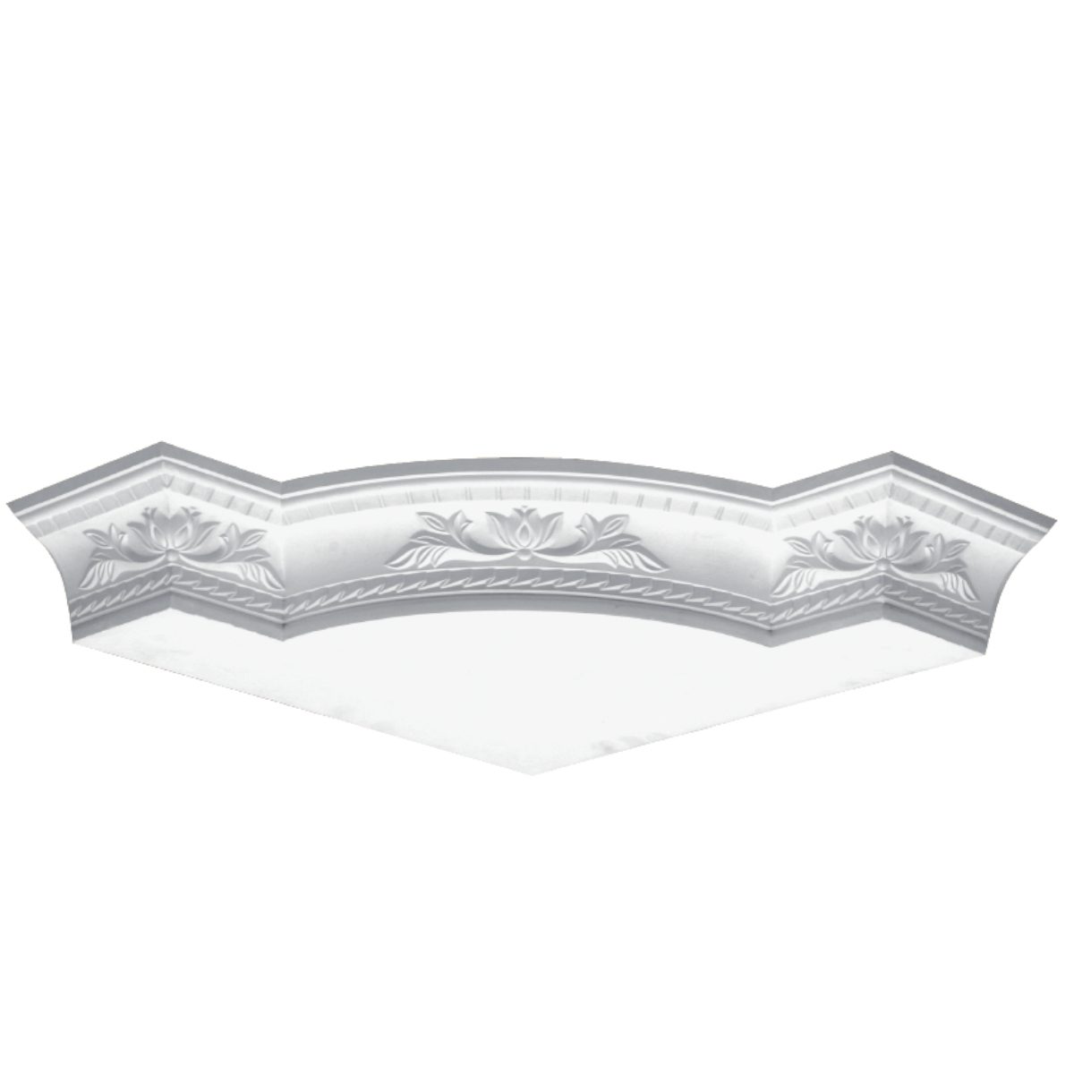 Moulding Corner in Plaster J2052 (515 x 515 x 90 mm)